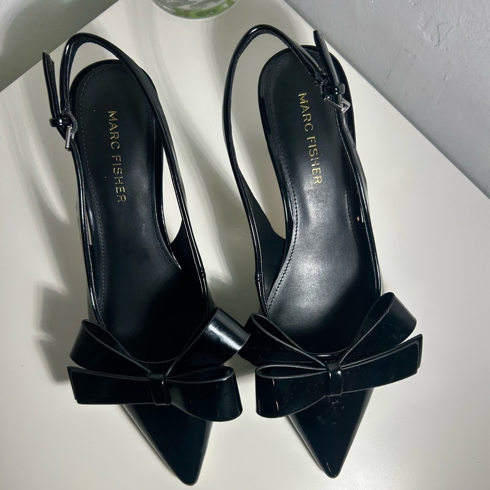 Marc Fisher Black Women's Shoes with Bow Detail